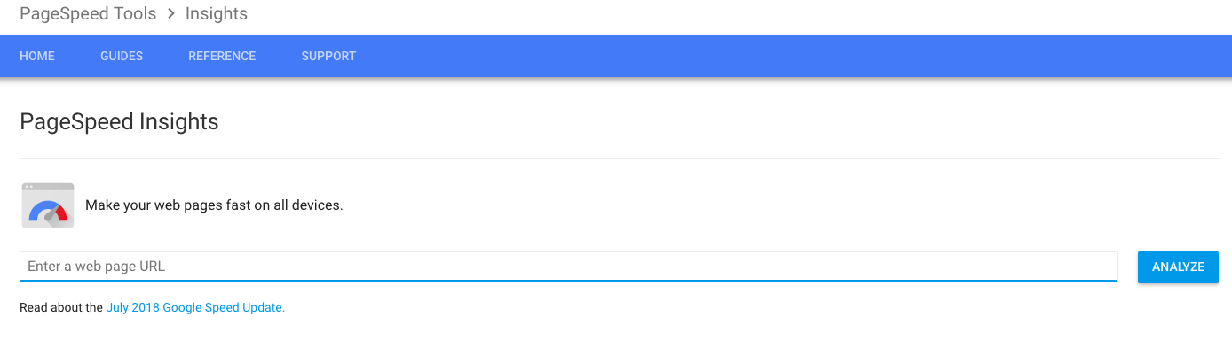 Google’s Page Speed test tooll