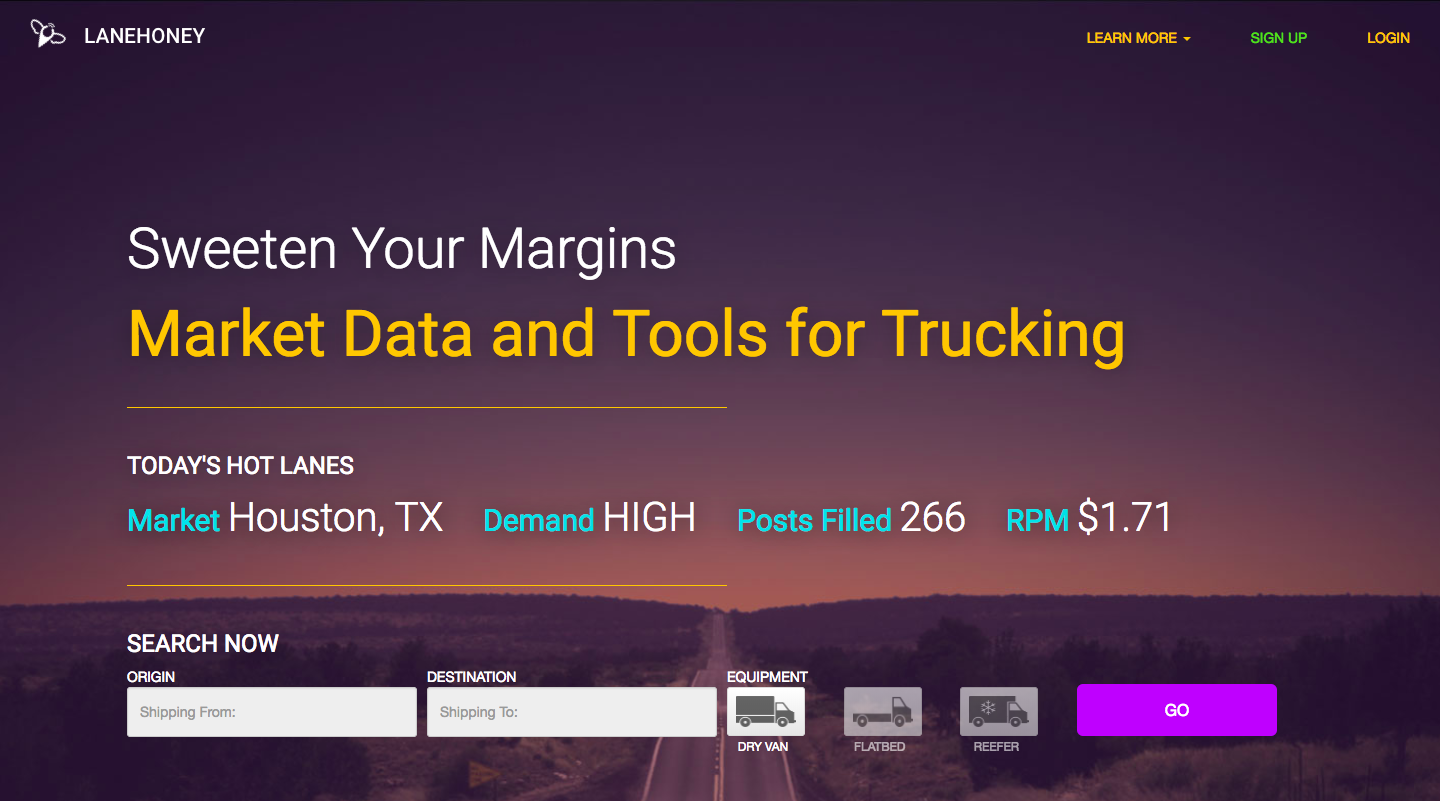 LaneHoney helps connect truckers with shippers needing their services.