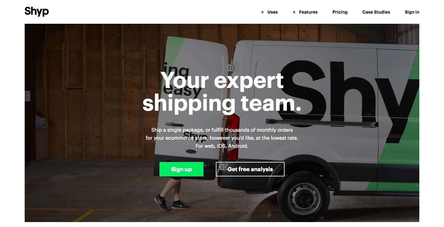 Shyp lets you request a courier via an iOS app.