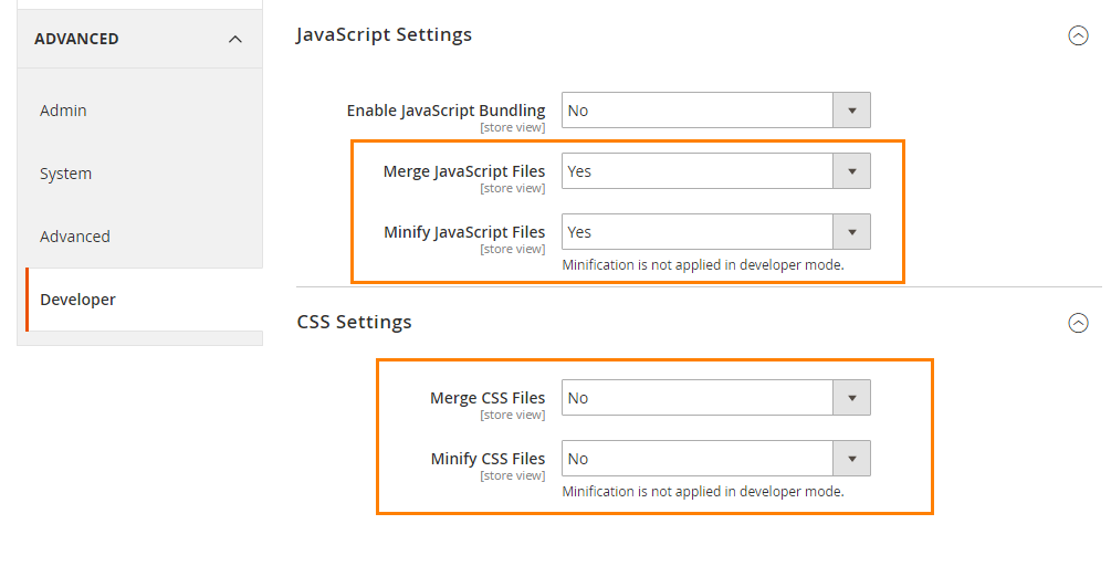 Merge and minify your website CSS and JS