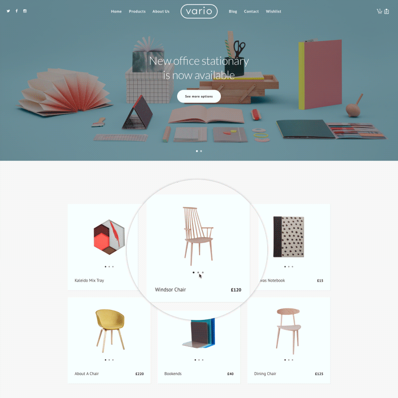 Material design ecommerce