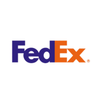 FedEx logo (purple and orange branding)