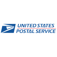 United States Postal Service (USPS) logo with envelope icon and blue text.